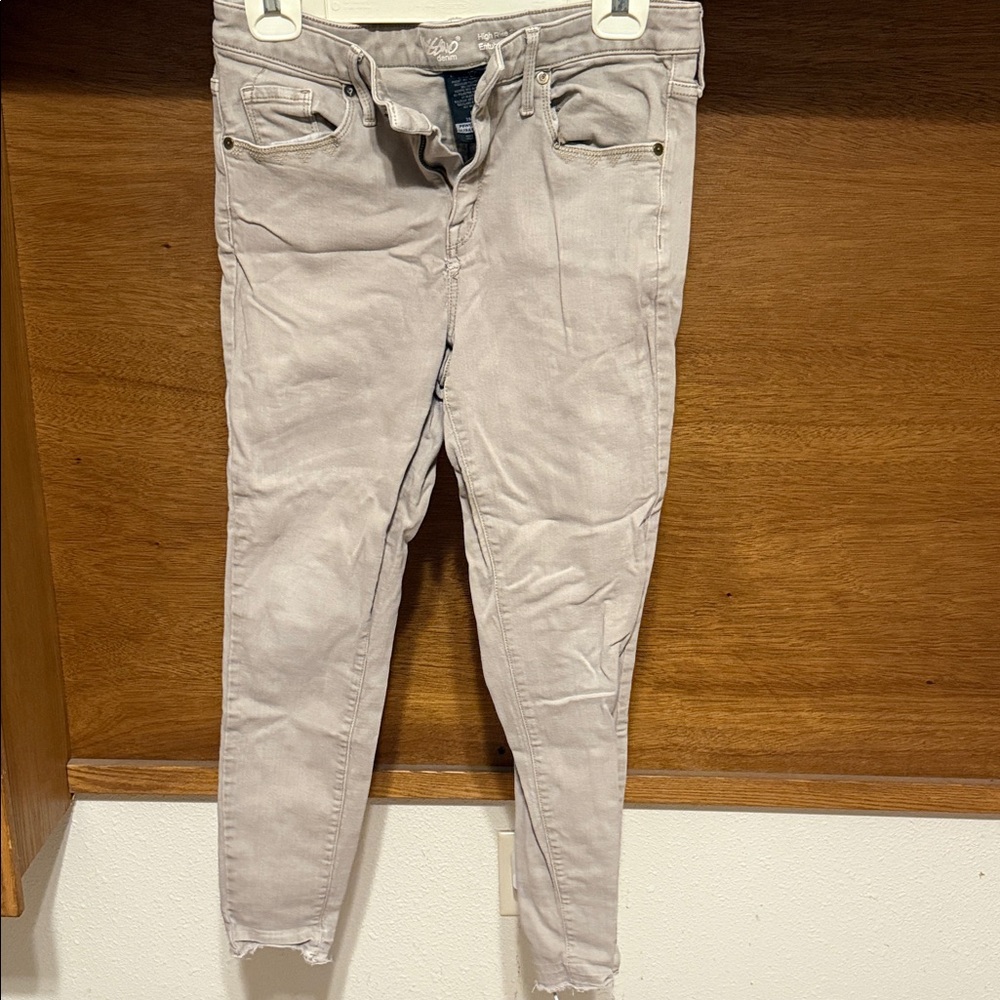 Mossimo Supply Co. Light Gray Skinny Jeans